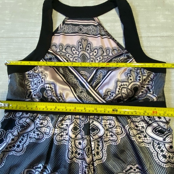 Le Chateau Vintage Black Pink Babydoll Satin Feminine Party Top- Sz-L - Picture 13 of 16